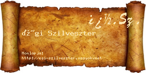 Égi Szilveszter névjegykártya